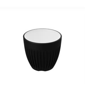 TALON melaminkrus 9,5cl m/riller, sort I melamin - Egnet for espresso 