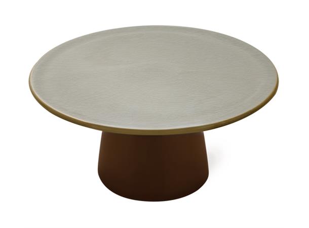 TAVOLINI fat på stett Ø:150mm H:68mm Brun og beige stengods