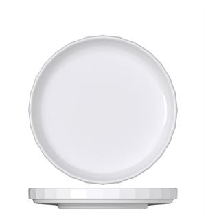 Tallerken rett kant Ø:15cm EDGE, Hvit Høybrent porselen 