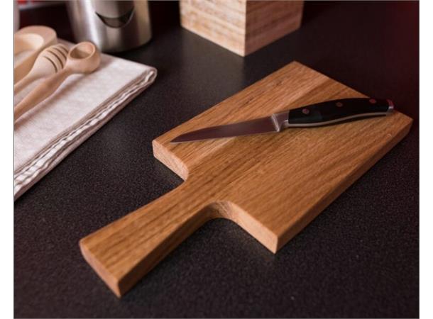 Trefjøl/brødfjøl m/håndtak 285x140x21mm Heltre eik - Næringsmiddelgodkjent