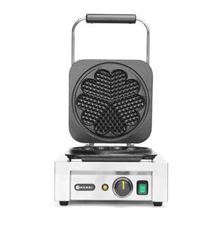 Vaffeljern 5 Hjerter 2200W i rustfri utførelse 