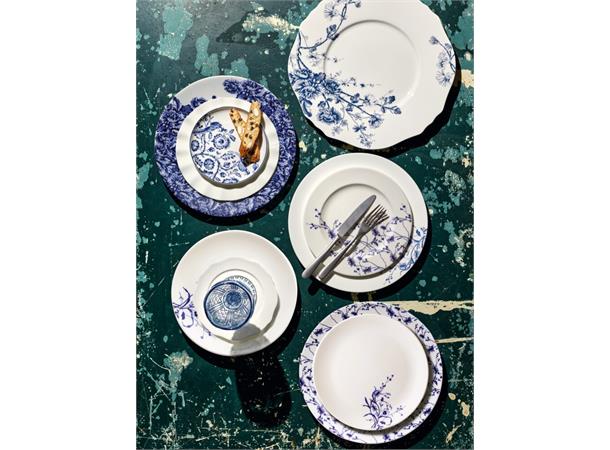 BLUE BOTANICA tallerken "bølge" Ø:16cm Fine Bone China for hotell og restaurant
