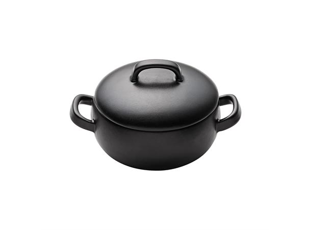 COCOTTE COSY m/lokk Ø:150mm SORT Sort stengods