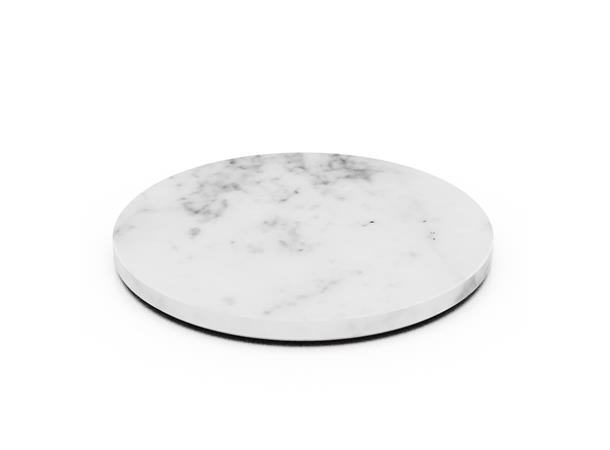 CRASTER TILT rundt fat i marmor, Hvit Ø:320mm H:25mm
