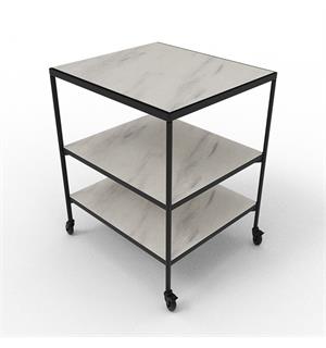 FARE trillebord/buffetvogn M marmor S/H 791x669x897 (BxDxH) 