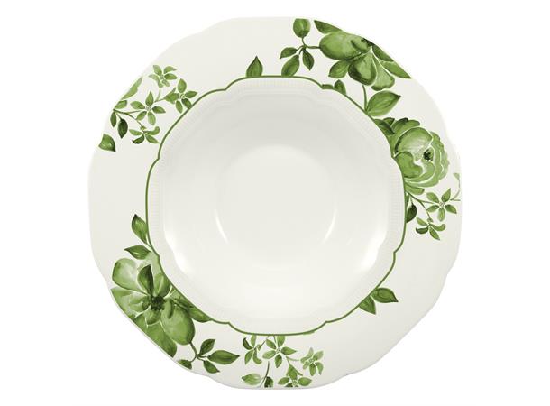 FLORAL CHARM dyp tallerken m/fane Ø:28cm Grønn - Noble China
