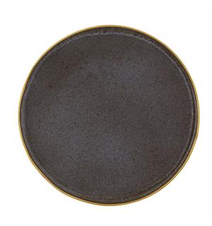 GOLD STONE tallerken/fat coupe Ø:330, br Steingods med håndmalt gullkant 