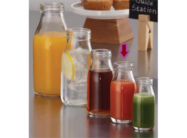 Glassflaske 18cl Ø:50mm H:127mm Flott til juiceshot/smoothie ol.