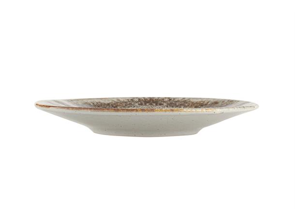 IRONSTONE tallerken flat coup Ø:220mm Steingods - Dobbeltbrent