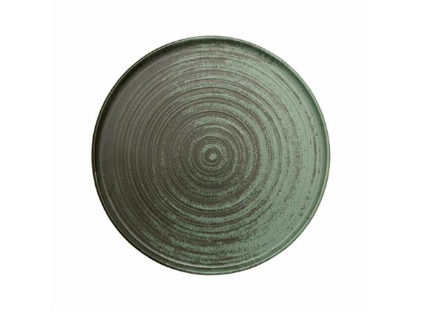 LYKKE flat tallerken rett kant Ø:240mm G GRØNN. Ø:240mm H:15mm Vekt:515gr.
