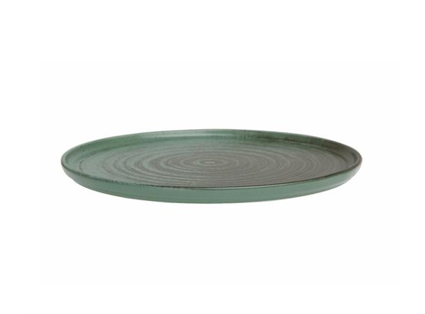 LYKKE flat tallerken rett kant Ø:240mm G GRØNN. Ø:240mm H:15mm Vekt:515gr.