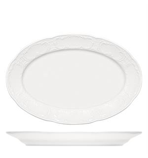 MOZART tallerken oval 36x24cm Med relieff på fanen 