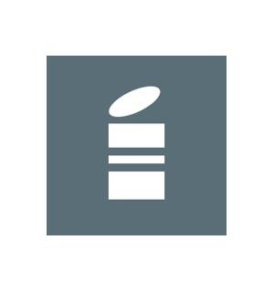 Merking av avfallsbeholdere METALL 14x14cm, utført i Murfolie m laminat 