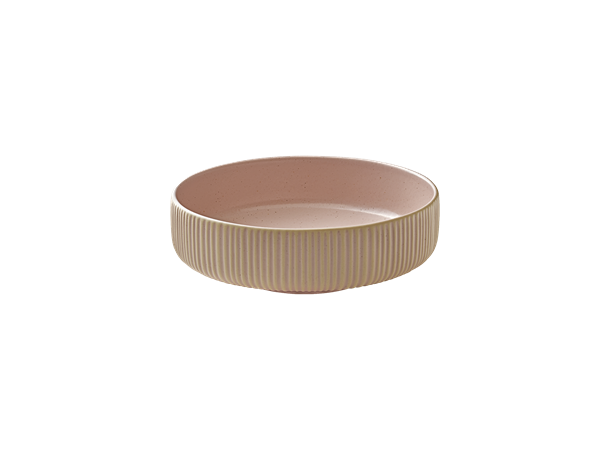 NARA bolle rund m. relieff Ø:120mm Rosé Steingods - Ø:120mm H:56mm 0,33ltr