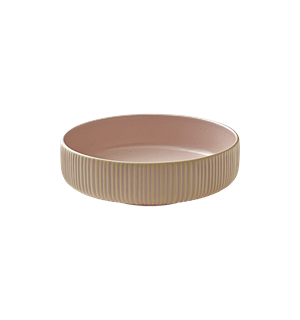 NARA bolle rund m. relieff Ø:120mm Rosé Steingods - Ø:120mm H:56mm 0,33ltr 