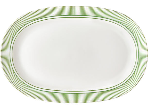 Oval tallerken 29x20cm, MOMENTS ACCENT GREEN