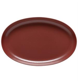 PACIFICA oval coup fat L:41cm Cayenne L:41cm B:26cm H:4,5cm - Robust steingods 