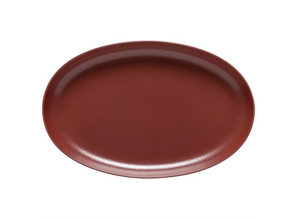 PACIFICA oval coup fat L:41cm Cayenne L:41cm B:26cm H:4,5cm - Robust steingods