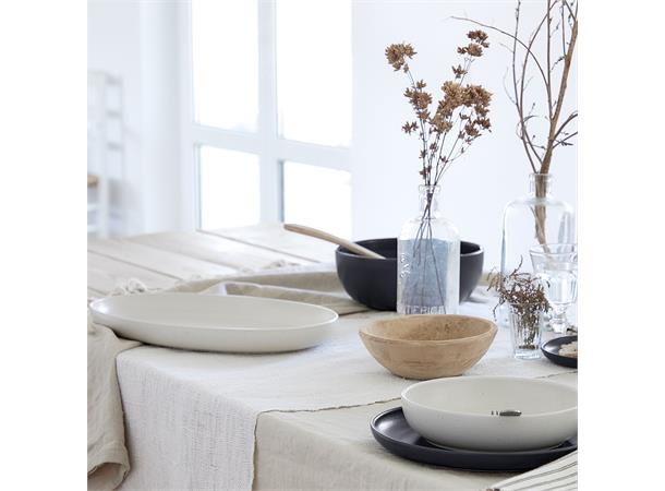PACIFICA oval coup tallerken 32x20, Van L:32cm B:20cm H:3,6cm - Robust steingods