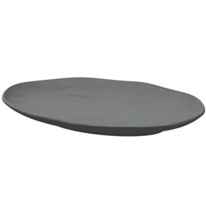 PIGMENT ovalt fat i melamin GRÅ L:280mm B:210mm H:30mm,vekt 390g 