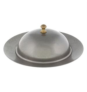 Tallerken med lokk Ø:19,5cm vintage sølv Ø:19,5cm/25cl 