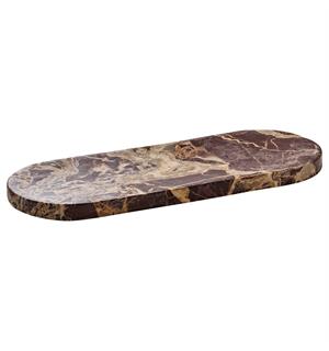 Tallerken/platå oval marmor rød 32x12cm - Kolleksjon Spotlight 