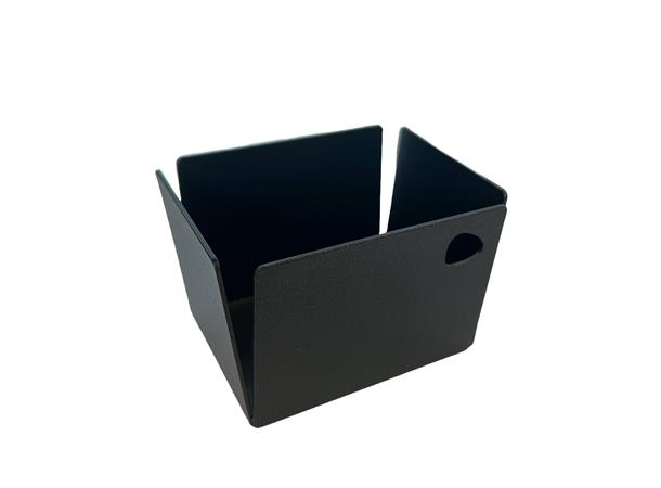 Teposeholder/boks 6,5x6,5cm metall, sort