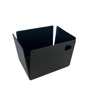 Teposeholder/boks 6,5x6,5cm metall, sort 