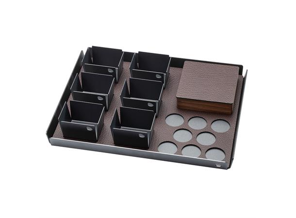 Teposeholder/boks 6,5x6,5cm metall, sort