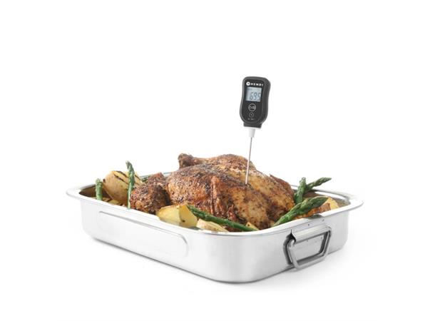 Termometer, hurtigmåling,-50/350° C IP65 Vanntett, tynn probe Ø 2,2 mm