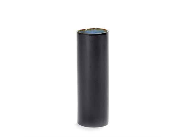 Terres vase sylinder Ø:70/H215mm, m.blå Mørk blå