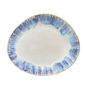 BRISA oval tallerken L:260mm B:230m, blå L:260mm B:230mm H:30mm - Stengods 