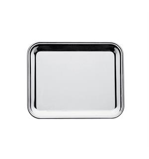 Barbrett rustfritt rektangulært 25x19cm Serveringsbrett i rustfritt stål 