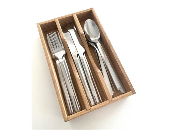 Bestikkbeholder buffet 3 rom, Eik L:240mm B:150mm H:38mm