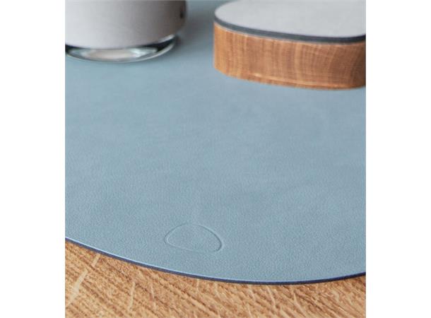 Bordbrikke CURVE L tosidig NUPO Light Blue/Light Grey- 80% lær/20% gummi