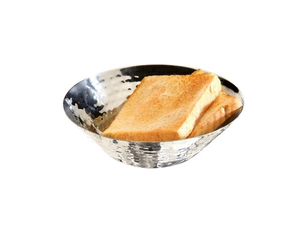 Brødkurv rund Ø:16cm hammerslått stål