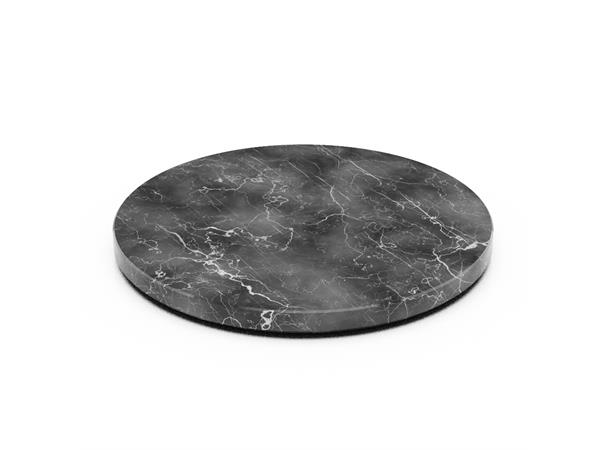 CRASTER TILT rundt fat i marmor, Grå Ø:320mm H:25mm