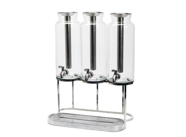Craster drikkedispenser MINI x3 komplett Drypfat og stativ medfølger- 3 x 3ltr