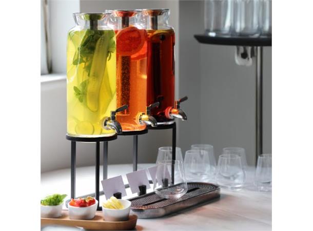 Craster drikkedispenser MINI x3 komplett Drypfat og stativ medfølger- 3 x 3ltr