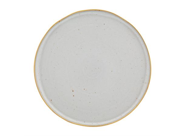 GOLD STONE tallerken/fat coupe Ø:330, hv Steingods med håndmalt gullkant