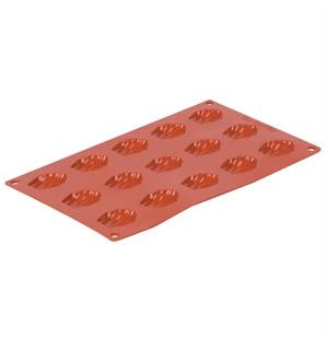 Gastroflex Madeleines 68x38x8mm -15 rom Non-stick form GN1/3 - 300x176mm 