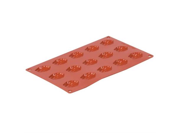 Gastroflex Madeleines 68x38x8mm -15 rom Non-stick form GN1/3 - 300x176mm