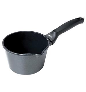 Kjele i støpt aluminium Ø:16cm H:11cm Med glasslokk, antistick coating, 1,5Ltr 