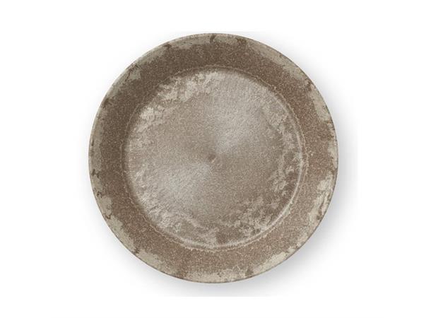 LUUPS tallerken i trefiber/plast, brun Ø:18cm