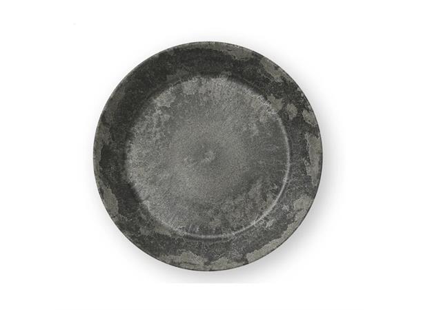 LUUPS tallerken i trefiber/plast, sort Ø:18cm