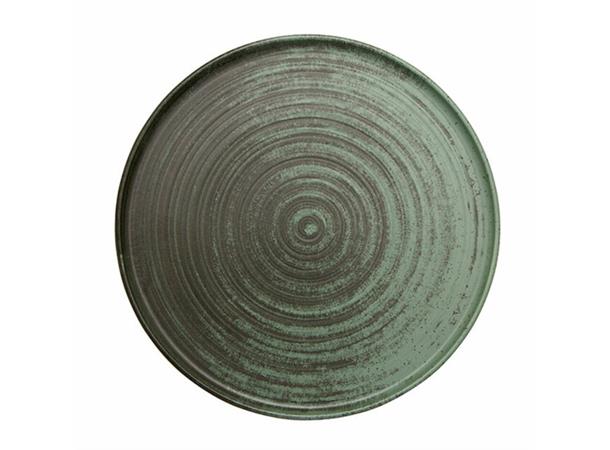 LYKKE flat tallerken rett kant Ø:270mm G GRØNN. Ø:270mm H:15mm Vekt:606gr.