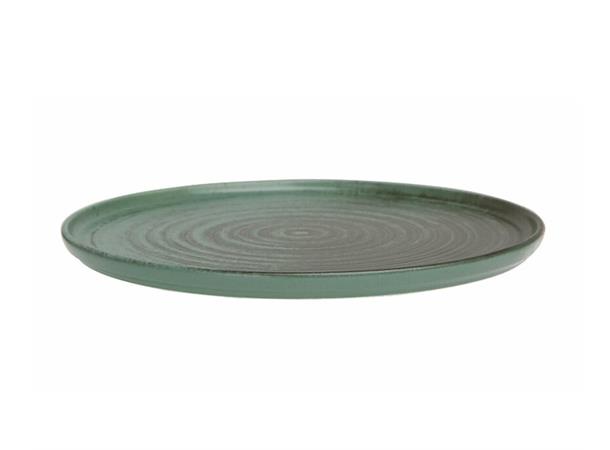LYKKE flat tallerken rett kant Ø:270mm G GRØNN. Ø:270mm H:15mm Vekt:606gr.