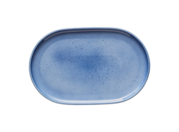 MASH UP oval tallerken 300x200mm Dekor: Blue Splash