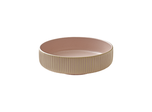 NARA bolle rund m. relieff Ø:160mm Rosé Steingods - Ø:160mm H:62mm 0,71ltr