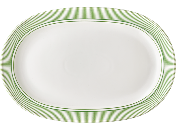 Oval tallerken 33x23cm, MOMENTS ACCENT GREEN